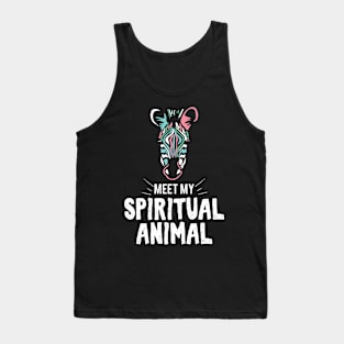 Meet my spiritual Animal Zebra Tank Top